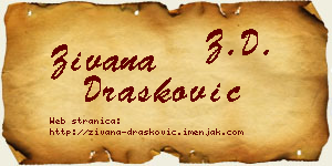 Živana Drašković vizit kartica